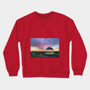 January daybreak over the Blyth bandstand Crewneck Sweatshirt